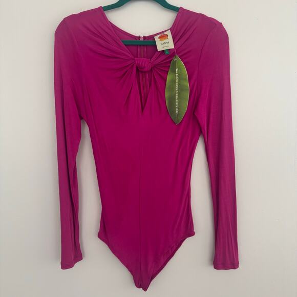 Farm Rio Long Sleeve Bodysuit in Pink - Picture 2 of 8